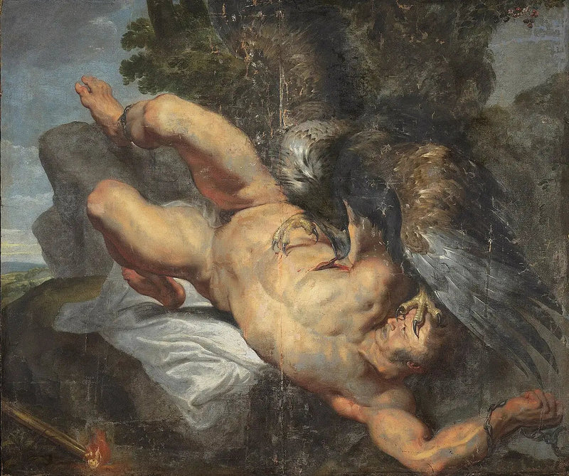 Prométheus i lenker, med ørnen - Peter Paul Rubens