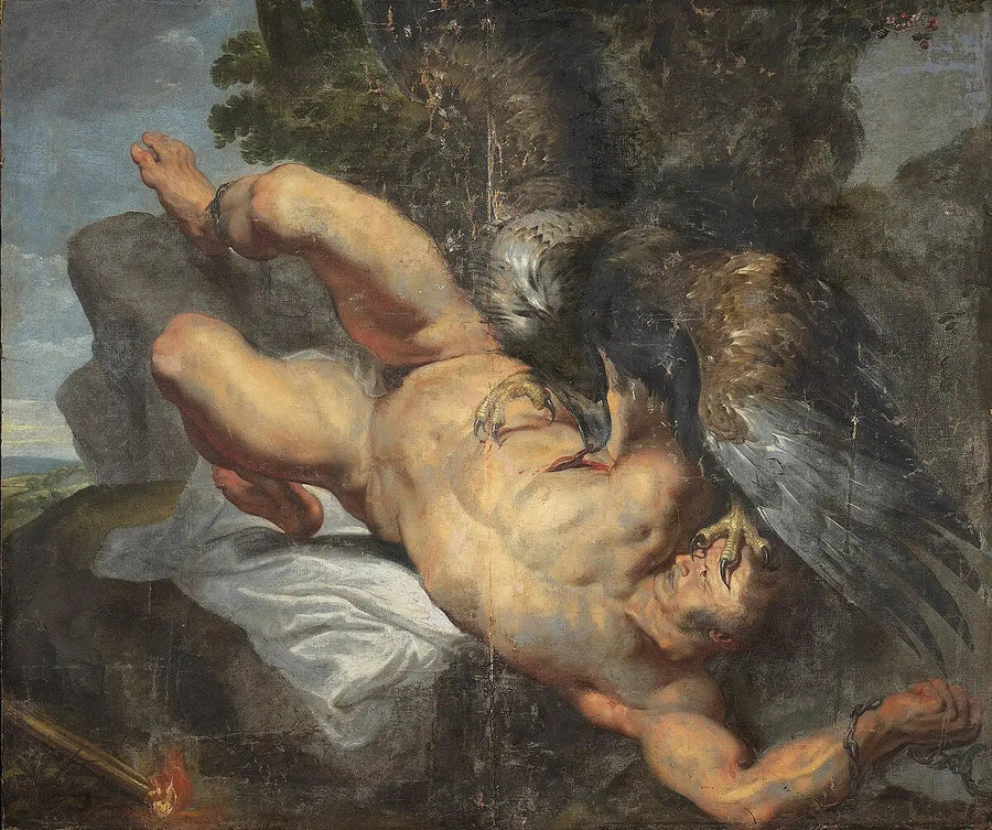 Prométheus i lenker, med ørnen - Peter Paul Rubens