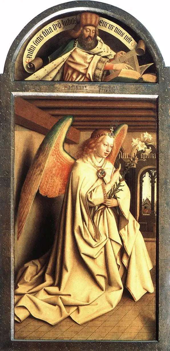 Profet Zakarias ; Engelen av Annunsjonen - Jan van Eyck

Source:
Prophète Zacharie ; Ange de l'Annonciation - Jan van Eyck