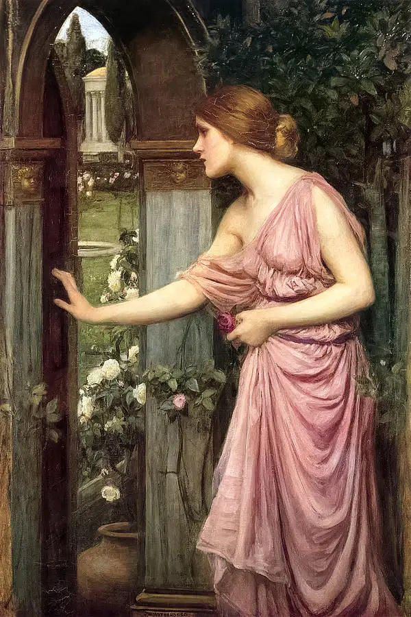Psyche som går inn i Cupidos hage - John William Waterhouse