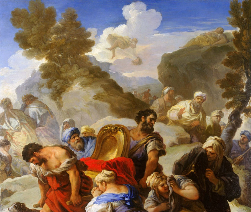 Psyche utstilt på en klippe - Luca Giordano