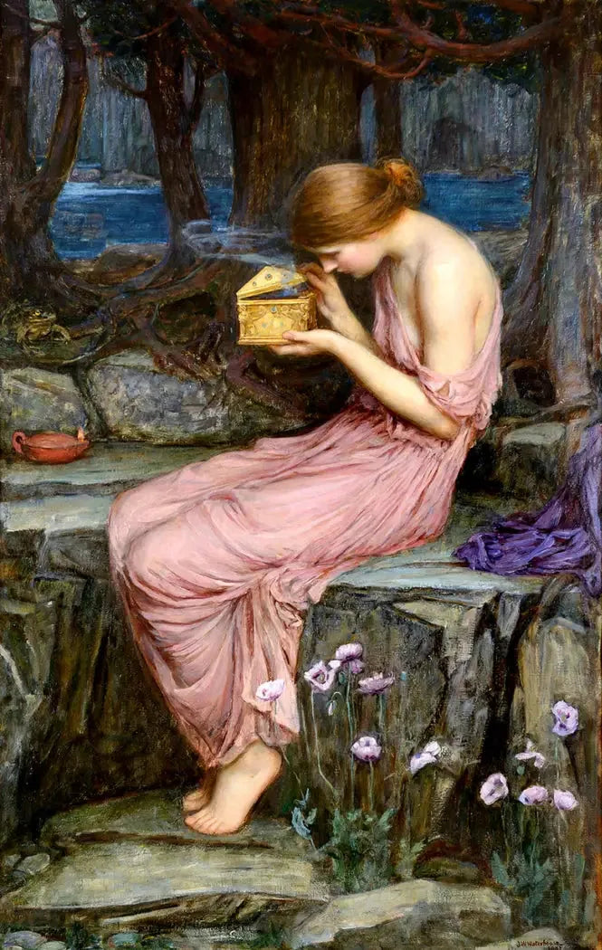 Psyche som åpner den gyldne boksen - John William Waterhouse
