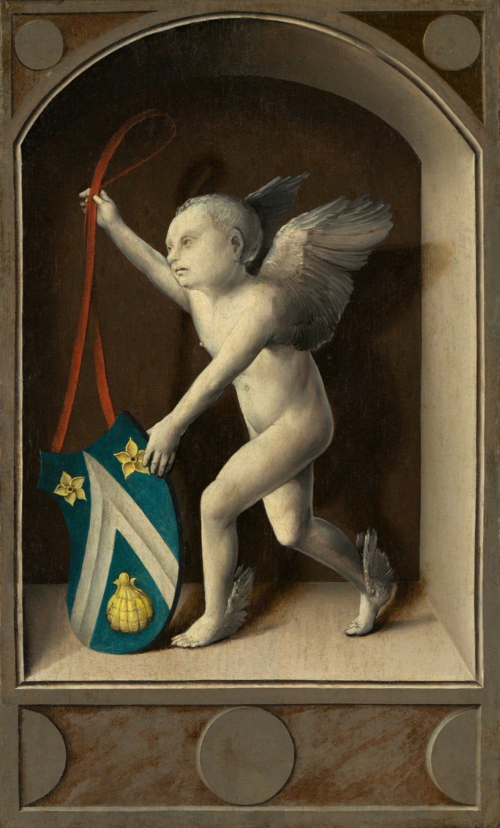 Putto aux armes de Jacques Coëne [revers] - Bernard van Orley image 1 reproduction artisanale de tableau