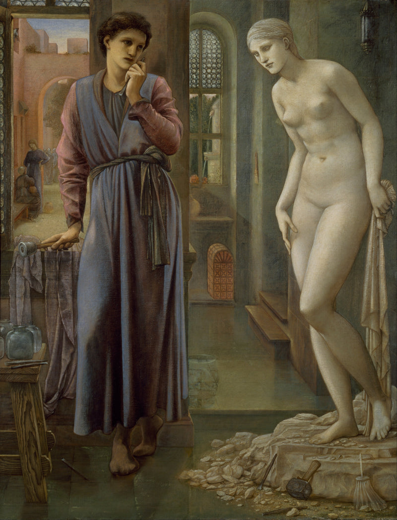 Pygmalion og bildet - Hånden holder tilbake - Edward Burne-Jones