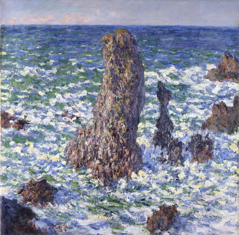 Pyramidene i Port-Coton, soleffekt W1088 - Claude Monet