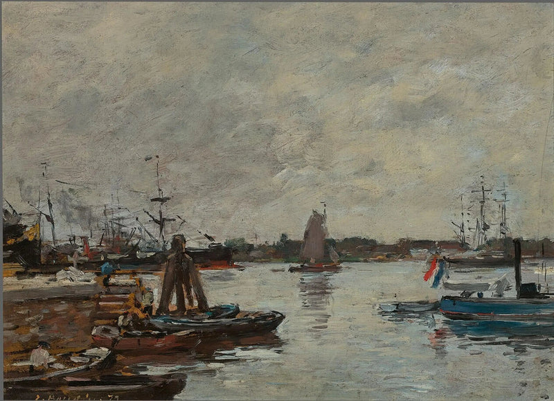 Kaibrygge i Rotterdam - Eugène Boudin