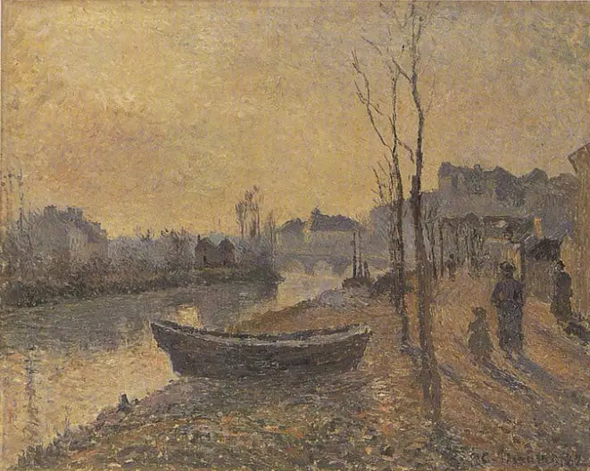 Quai du Pothuis, bredder av Oise - Camille Pissarro