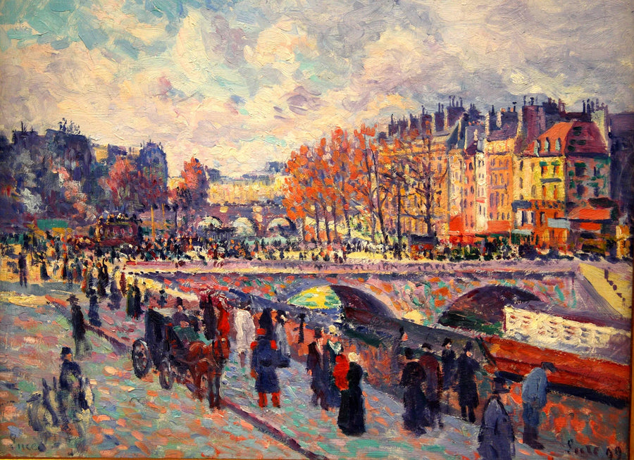 Seine kai i Paris - Maximilien Luce