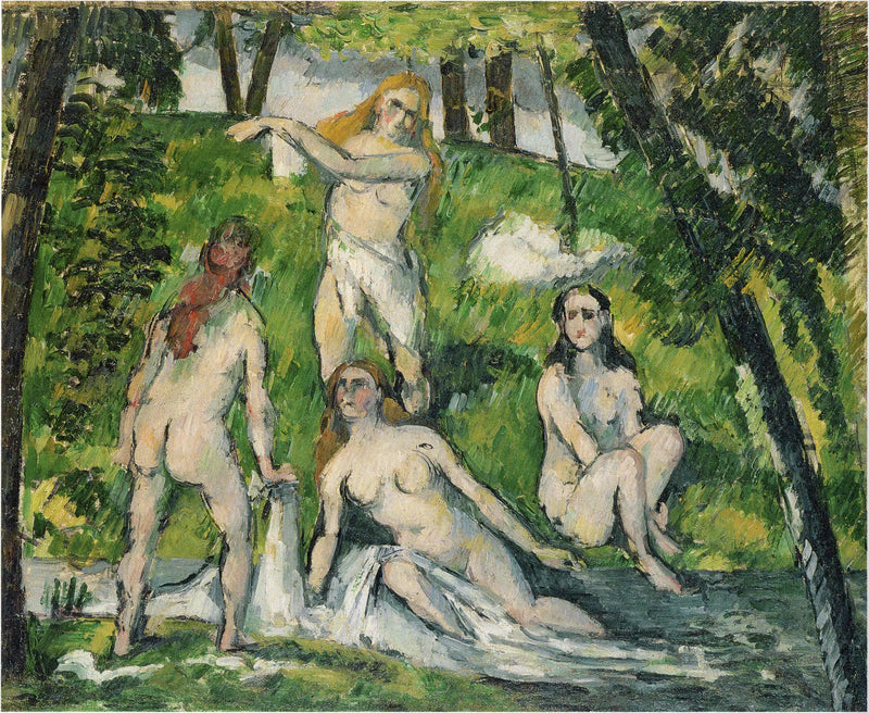 Fire badende - Paul Cézanne
