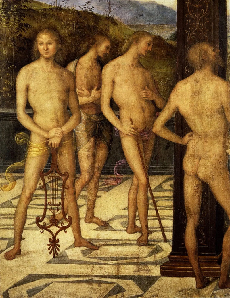 Fire mannlige figurer - Pietro Perugino