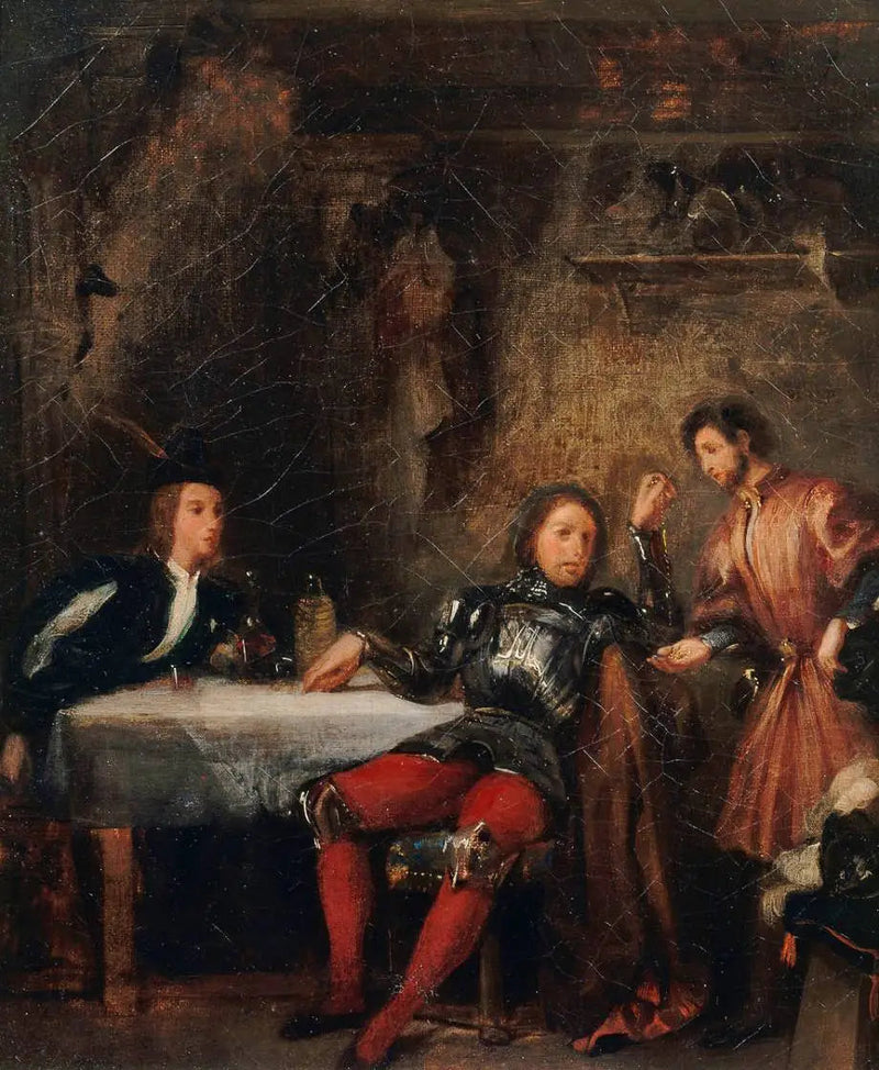 Quentin Durward og den arrerte - Eugène Delacroix
