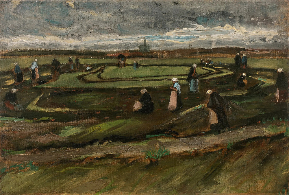 Raccomodeuses de filets dans les dunes - Vincent van Gogh image 1 tableau peint à l’huile sur toile
