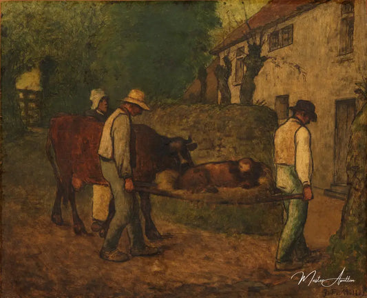 Ramener à la maison le veau né dans les champs - Jean-François Millet - Reproductions de tableaux et peintures haut de gamme