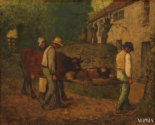 Ramener à la maison le veau né dans les champs - Jean-François Millet - Reproductions de tableaux et peintures haut de gamme