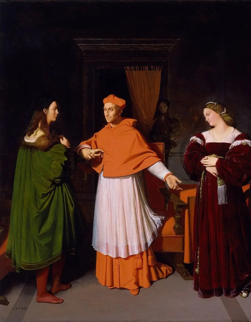 Raphaël og nevøen til kardinal Bibbiena - Jean-Auguste-Dominique Ingres