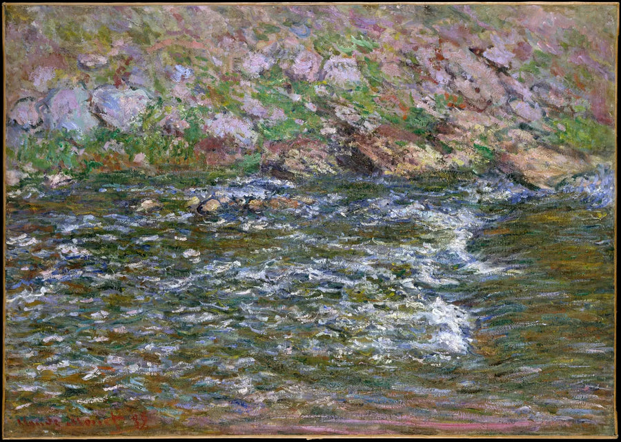 Raske strømmer over den lille fordypningen i Fresselines - Claude Monet