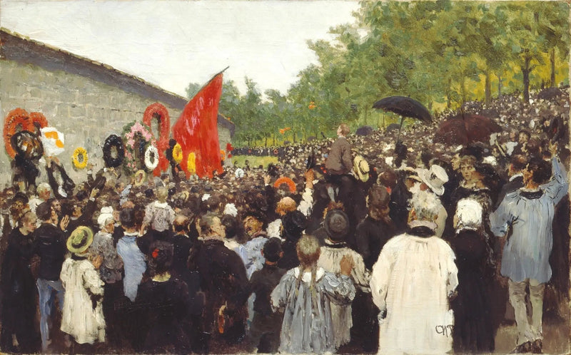Samling ved Père Lachaise til minne om ofrene for Kommunen - Ilya Repin