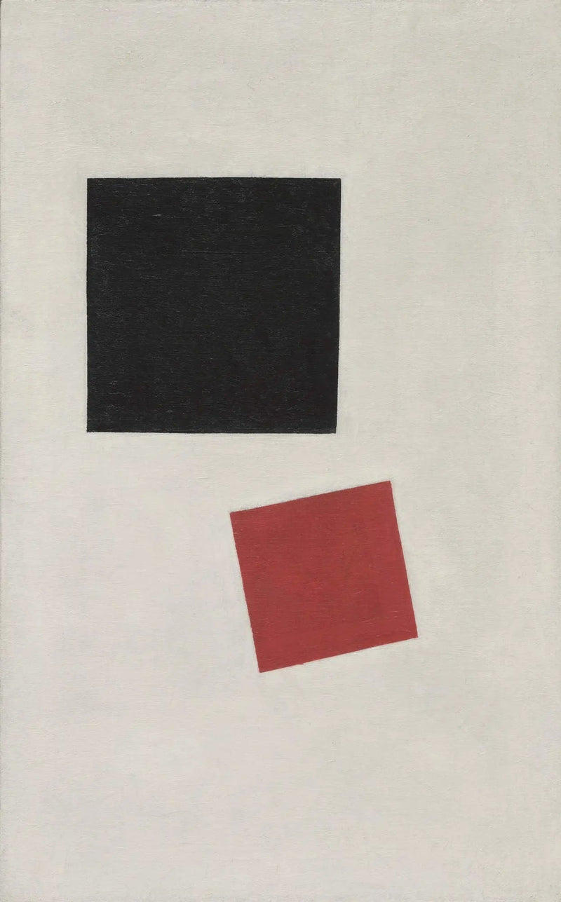 Pikturealistisk realisme av en gutt med ryggsekk - Fargemasser i den fjerde dimensjonen - Kazimir Malevich