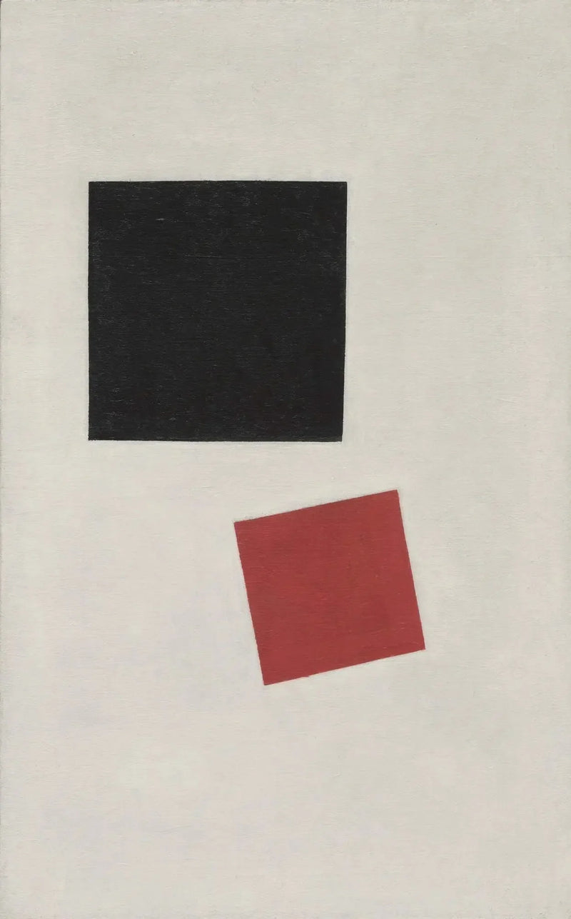Pikturealistisk realisme av en gutt med ryggsekk - Fargemasser i den fjerde dimensjonen - Kazimir Malevich