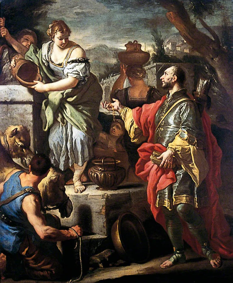 Rebecca og Eleasar ved brønnen - Francesco Solimena