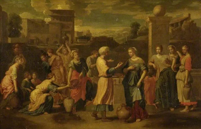 Rebecca og Elia ved brønnen - Nicolas Poussin