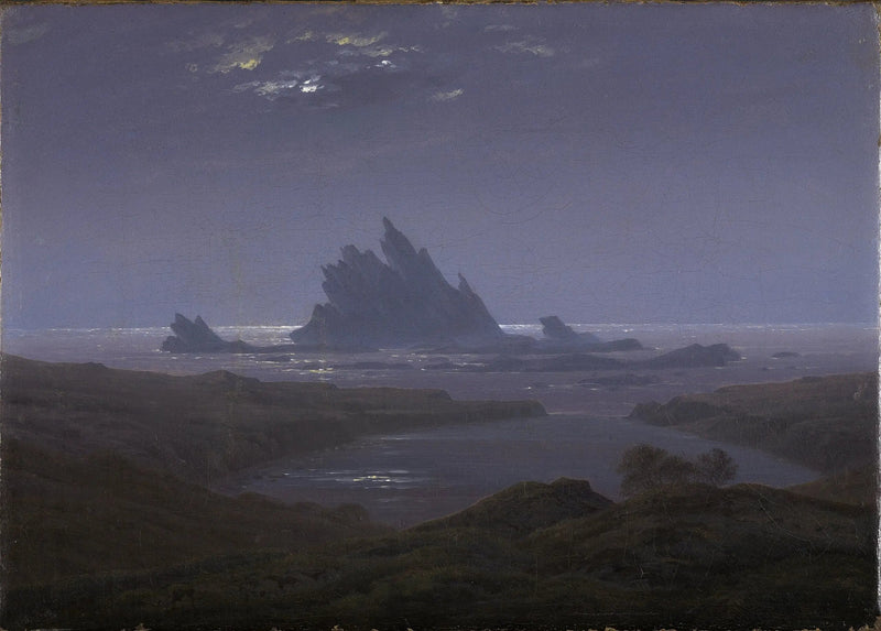 Klippe-rev ved havet - Caspar David Friedrich