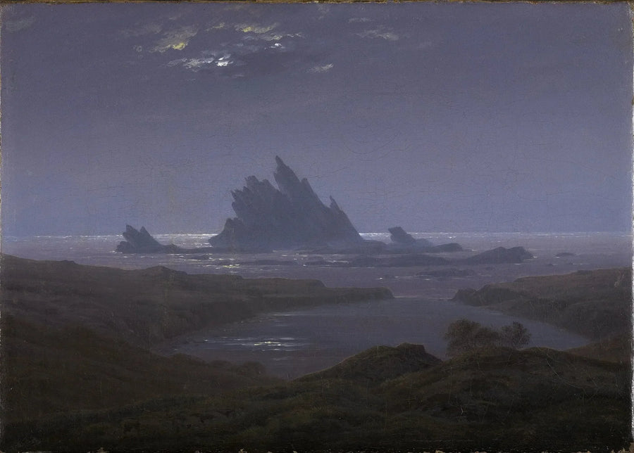 Klippe-rev ved havet - Caspar David Friedrich