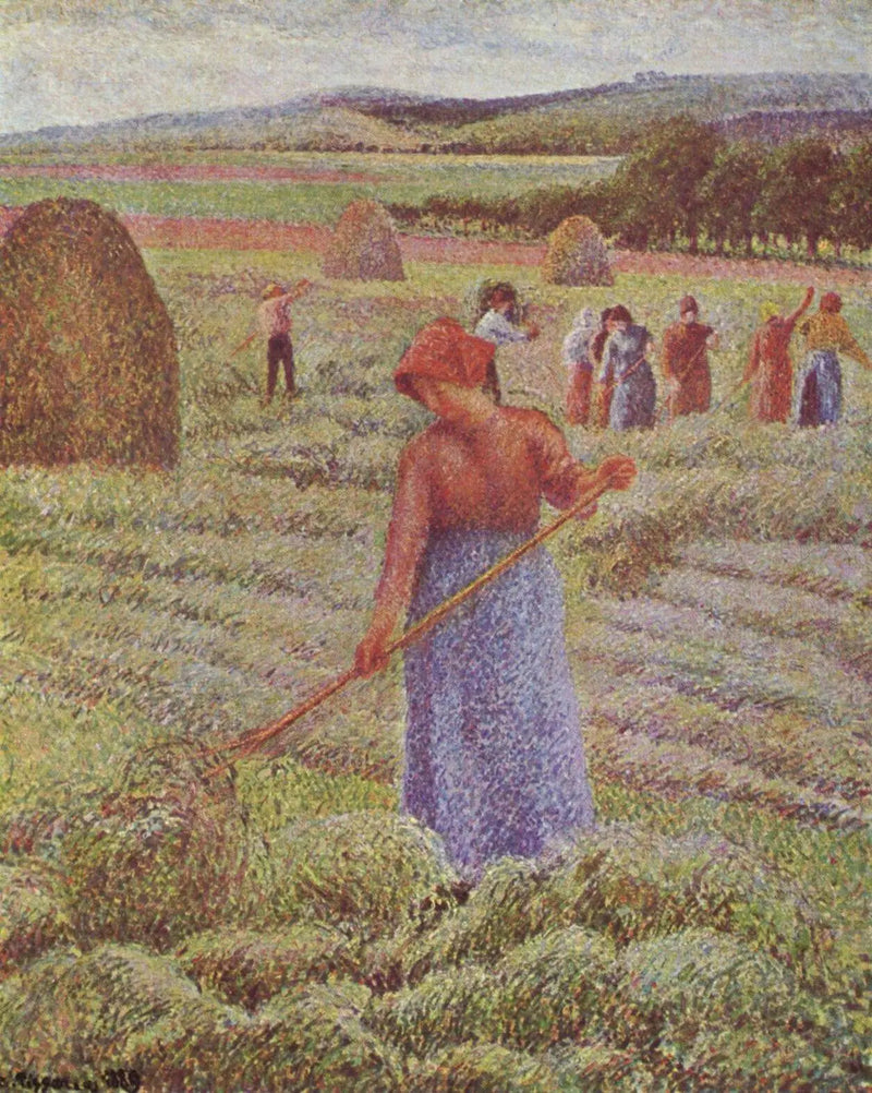 Høsting av høy i Eragny-sur-Epte - Camille Pissarro