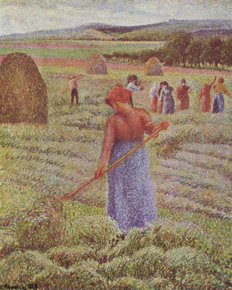 Høsting av høy i Eragny-sur-Epte - Camille Pissarro