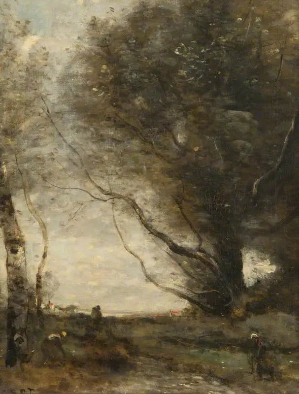Høsting - Jean-Baptiste Camille Corot