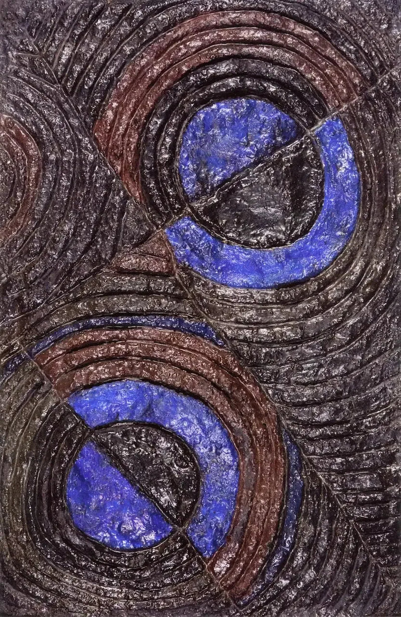 Brun og blå relieff - Robert Delaunay