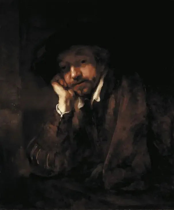 Rembrandt støttet mot en vinduskarm - Rembrandt