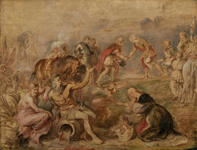 Møte mellom kong Ferdinand av Ungarn og kardinal-infant Ferdinand av Spania i Nördlingen - Peter Paul Rubens