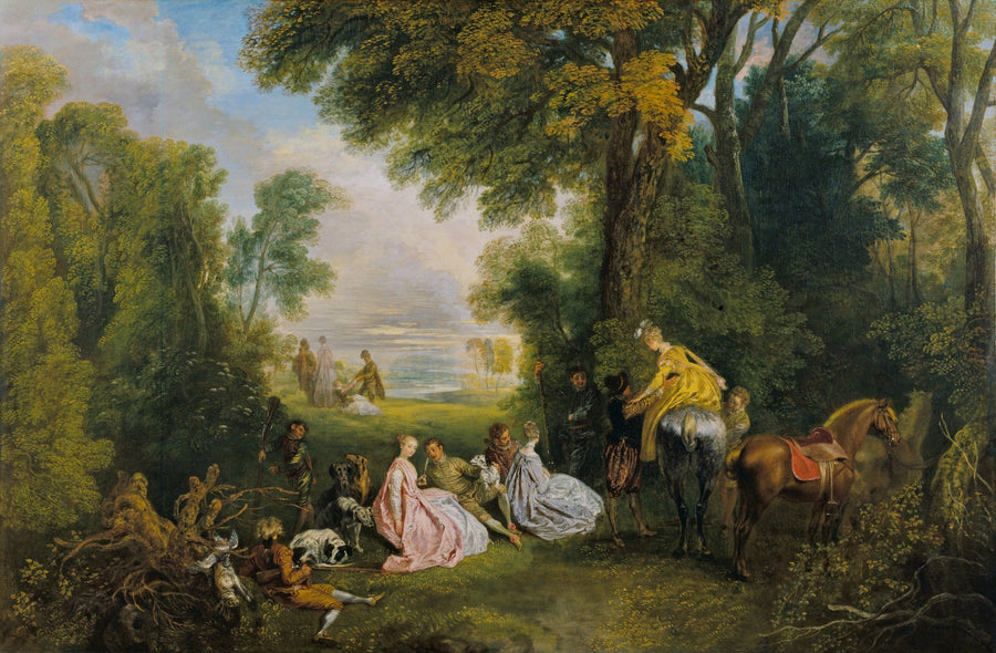 Jaktmøte - Antoine Watteau