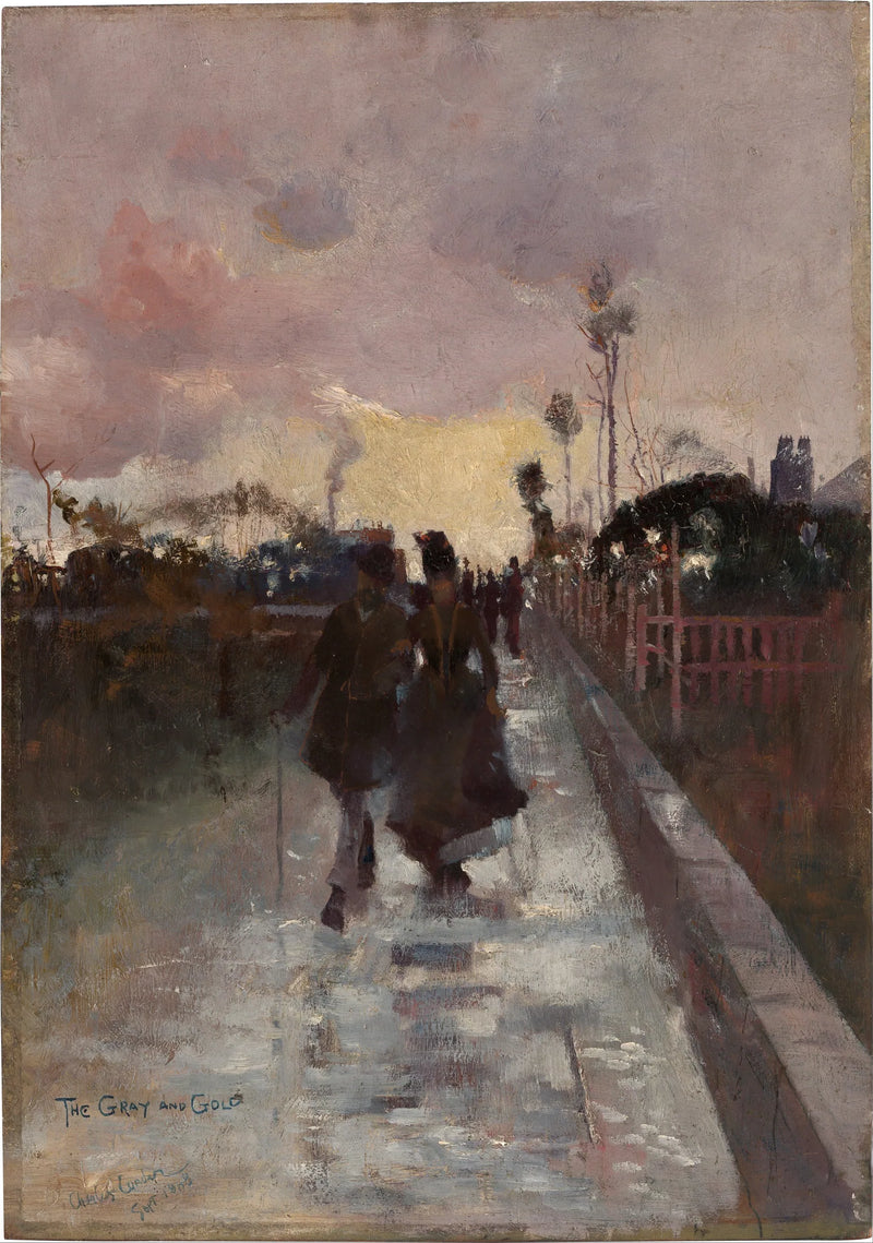 Å komme hjem (Grå og gull) - Charles Conder