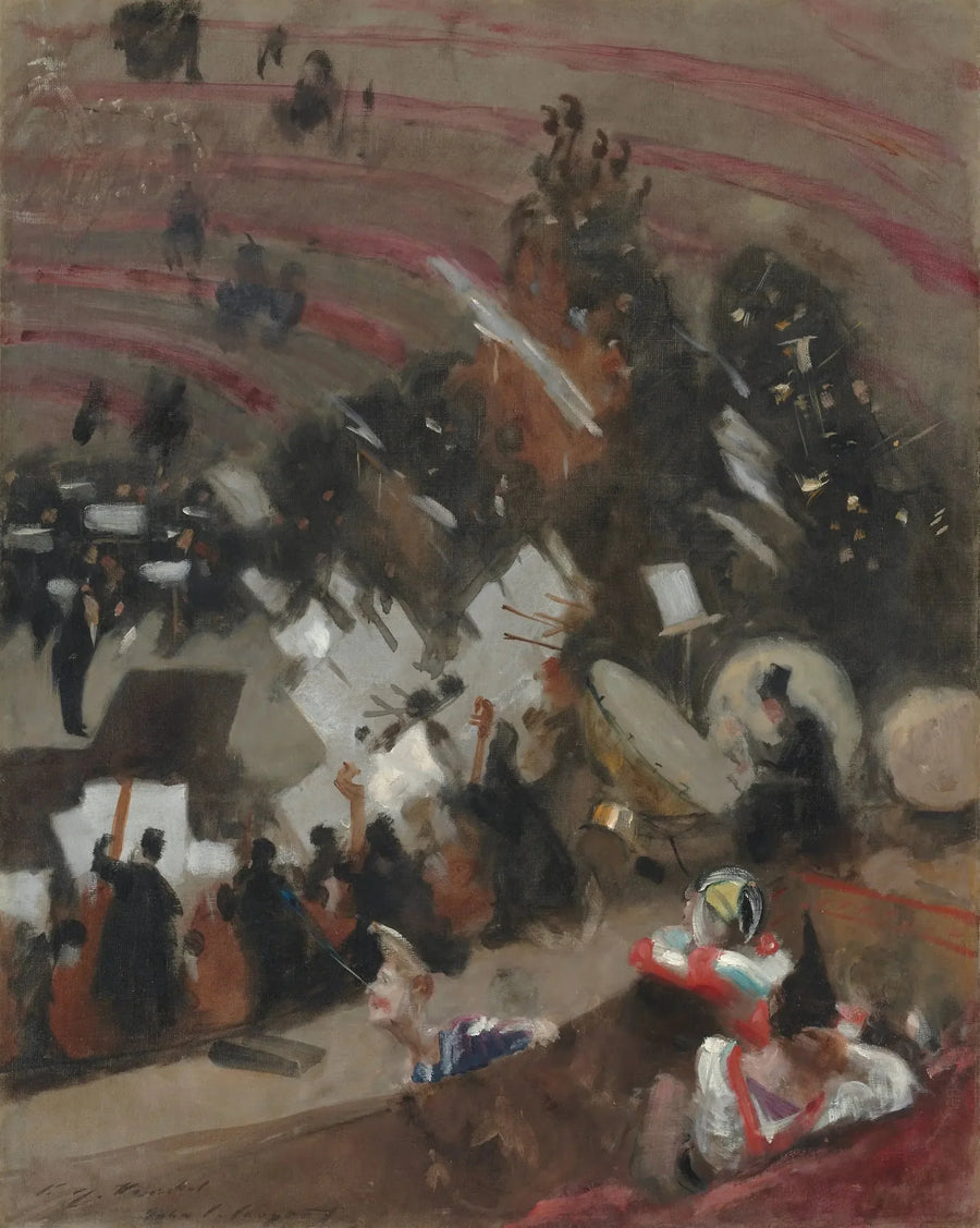 Repetisjon av Pasdeloup Orkesteret i Cirque d'Hiver - John Singer Sargent
