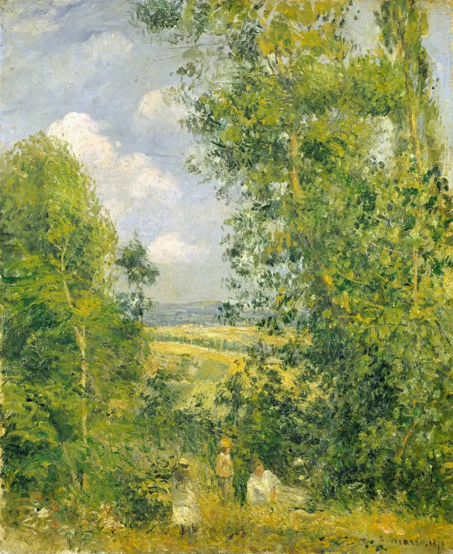 Hvile i skogen (Gruouettes-kysten), Pontoise - Camille Pissarro
