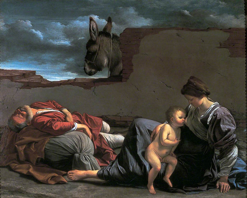 Repos under flukten til Egypt - Orazio Gentileschi