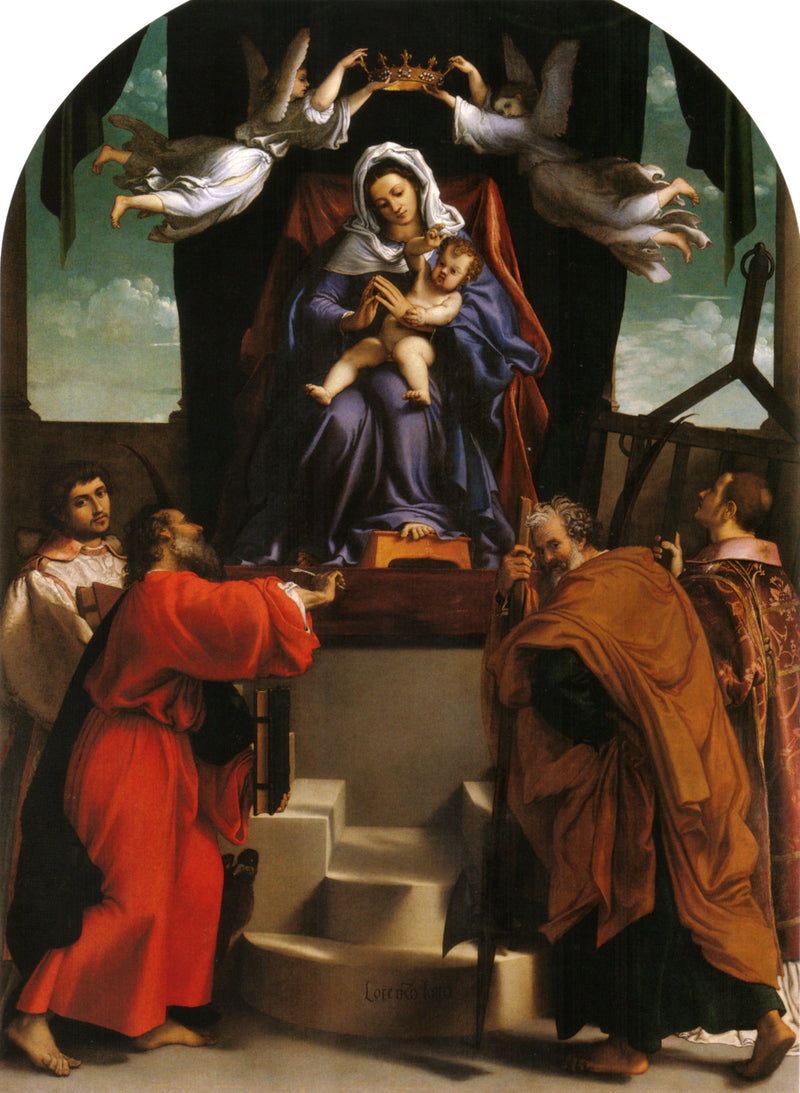 Retabel av hallebard - Lorenzo Lotto