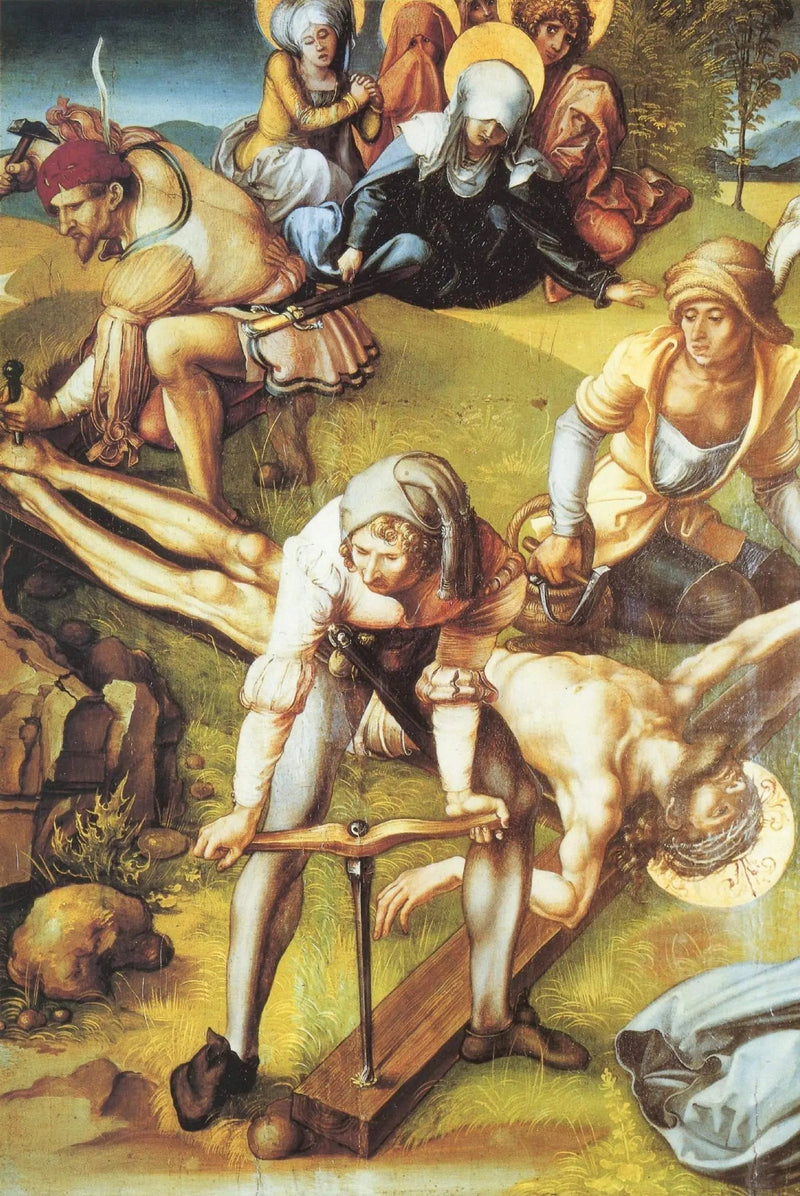 Altertavle av Mater Dolorosa, scene: Kristus korsfestet - Albrecht Dürer