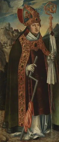 Retabel av Pfirtscher: Saint Érasme - Lucas Cranach den eldre