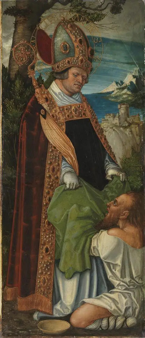 Retabel av Pfirtscher: Saint Martin - Lucas Cranach den eldre