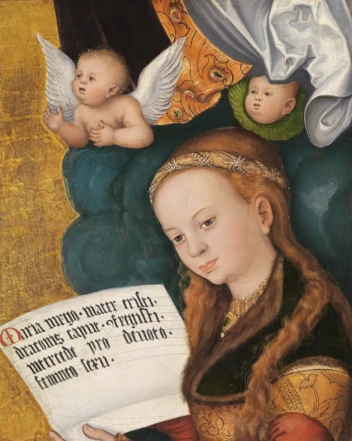 Prag-altarretning [midtre panel, fragment]: Saint Marguerite - Lucas Cranach den eldre