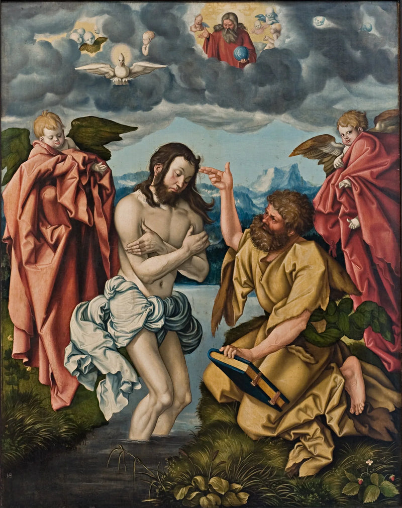 Saint Johannes-altarret: Dåpen av Kristus - Hans Baldung Grien
