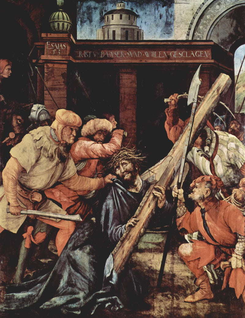 Retabel fra Tauberbischofsheim: Kristus med korset - Matthias Grünewald