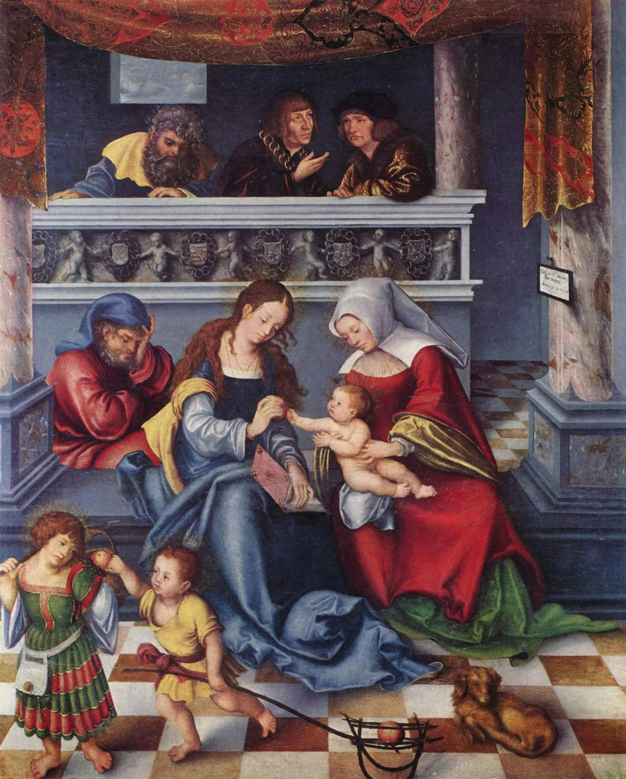 Retable fra Torgau: Den hellige slekt - Lucas Cranach den eldre
