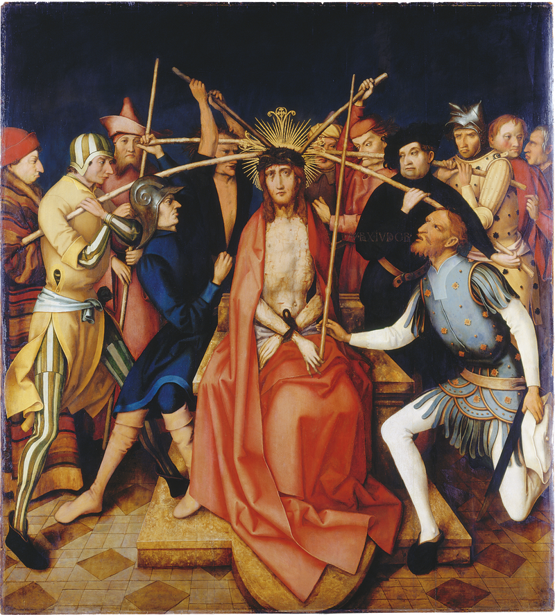 Dominikansk altertavle fra Frankfurt: Kristus med tornekrone - Hans Holbein den eldre