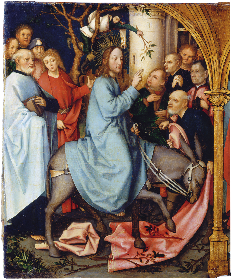 Dominikansk alter fra Frankfurt: Inngangen til Jerusalem - Hans Holbein den eldre