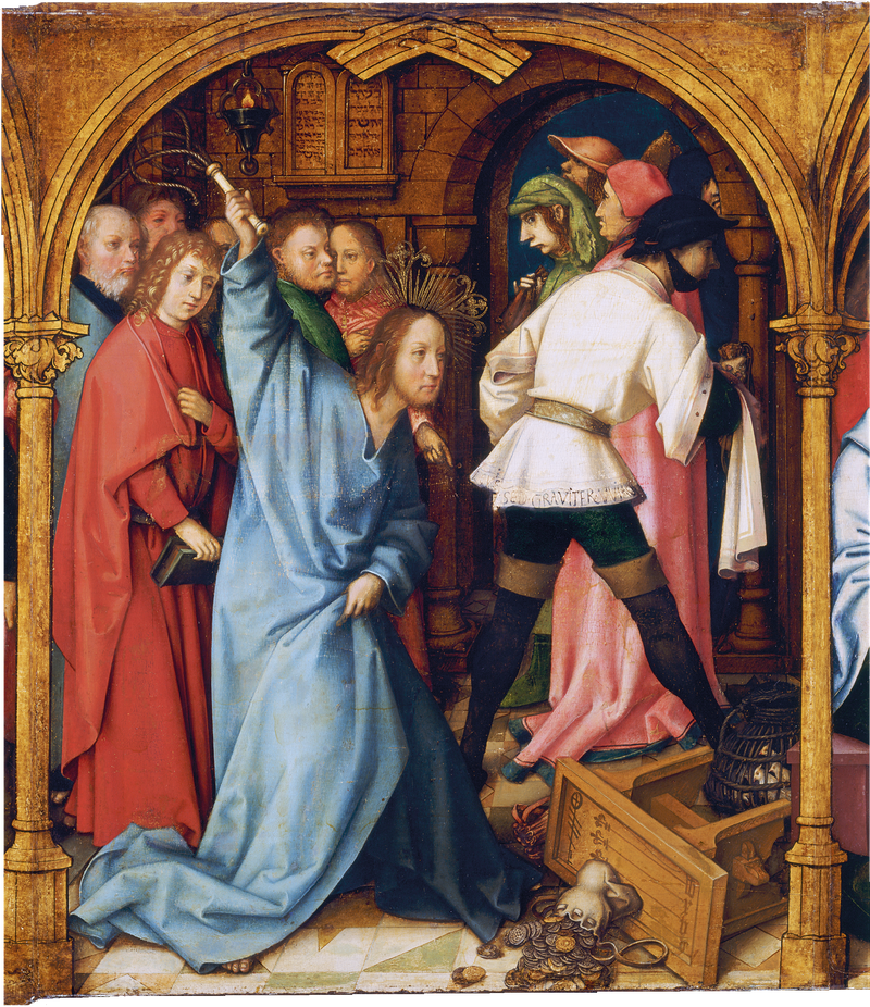 Dominikansk alter fra Frankfurt: Tempelets renselse - Hans Holbein den eldre