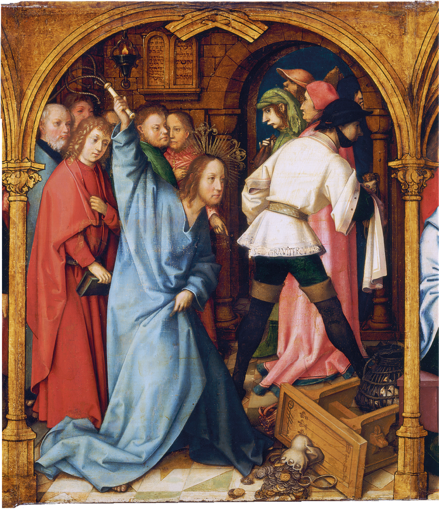 Dominikansk alter fra Frankfurt: Tempelets renselse - Hans Holbein den eldre